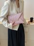 Geometric Pattern Flap Envelope Bag Contrast Binding