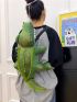 Crocodile Design Novelty Bag Oversized Green Preppy