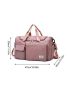 Letter Patch Decor Travel Bag Double Handle