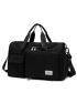 Letter Patch Decor Duffel Bag Double Handle