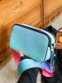 Colorblock Square Bag Fashionable Adjustable Strap For Daily