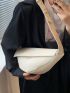 Minimalist Flap Saddle Bag Solid Color