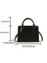 Minimalist Square Bag Solid Color Double Handle