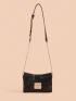 Minimalist Flap Square Bag Genuine Leather