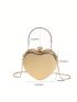 Chain Strap Shoulder Bag Women's Fashion Metallic Funky Handheld Crossbody Bag