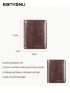 Letter Embossed Small Wallet Genuine Leather