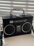 Mini Letter Graphic Radio Design Box Bag Fashionable