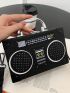 Mini Letter Graphic Radio Design Box Bag Fashionable