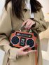 Mini Letter Graphic Radio Design Box Bag Fashionable