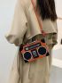 Mini Letter Graphic Radio Design Box Bag Fashionable