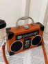 Mini Letter Graphic Radio Design Box Bag Fashionable