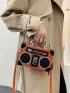 Mini Letter Graphic Radio Design Box Bag Fashionable