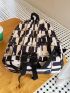 Cartoon Rabbit Pattern Classic Backpack Colorblock Fashionable