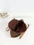 Brown Straw Bag Large Capacity Double Handle For Vacation