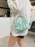 Mini Ruched Bag Green Fashionable For Daily