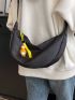 Black Minimalist Hobo Adjustable Strap Casual