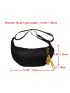 Black Minimalist Hobo Adjustable Strap Casual