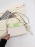 Mini Two Tone Flap Square Bag Chain Strap Fashionable