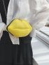 Lip Design Chain Novelty Bag Yellow Fashionable