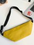 Yellow Fanny Pack Large Capacity Adjustable Strap