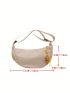 Green Minimalist Hobo Bag Adjustable Strap Casual