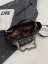 Mini Quilted Square Bag Black Chain Strap Fashionable