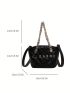 Mini Quilted Square Bag Black Chain Strap Fashionable