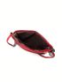 Mini Studded Decor Square Bag Red Fashionable For Daily