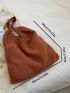 Minimalist Crochet Bag Brown Large Capacity For Vacation