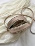 Mini Minimalist Straw Bag Beige Circle Bag For Vacation