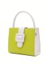 Mini Colorblock Square Bag Top Handle Fashionable For Daily