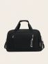 Letter Graphic Duffel Bag Double Handle