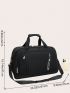 Letter Graphic Duffel Bag Double Handle