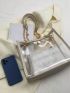 Clear Chain Square Bag With Inner Pouch