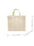 Minimalist Double Handle Square Bag Canvas