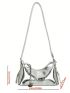 Crocodile Embossed Hobo Bag Metallic PU Funky