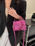 Mini Square Bag Quilted Double Handle Metallic PU Funky