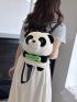 Panda Design Novelty Bag Zipper Adjustable Strap Cute Polyester