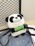 Panda Design Novelty Bag Zipper Adjustable Strap Cute Polyester