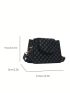 Mini Flap Square Bag Vintage Geometric Pattern PU