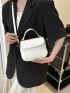 Mini Stitch Detail Saddle Bag White Flap For Daily