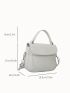 Mini Stitch Detail Saddle Bag White Flap For Daily