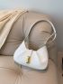 Medium Hobo Bag White Minimalist For Daily