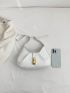 Medium Hobo Bag White Minimalist For Daily