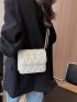 Mini Square Bag Quilted Flap PU Elegant