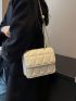 Mini Square Bag Quilted Flap PU Elegant