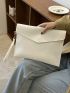 White Envelope Bag Minimalist With Wristlet For Daily