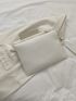 White Envelope Bag Minimalist With Wristlet For Daily