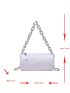 Mini White Chain Strap Women's Fashion Cylinder Bag Shoulder Bag Ladies Crossbody Bag