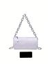 Mini White Chain Strap Women's Fashion Cylinder Bag Shoulder Bag Ladies Crossbody Bag